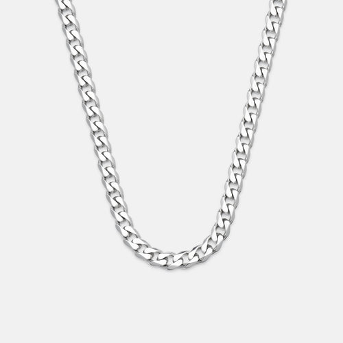 5mm Curb Chain - Platinum - 20
