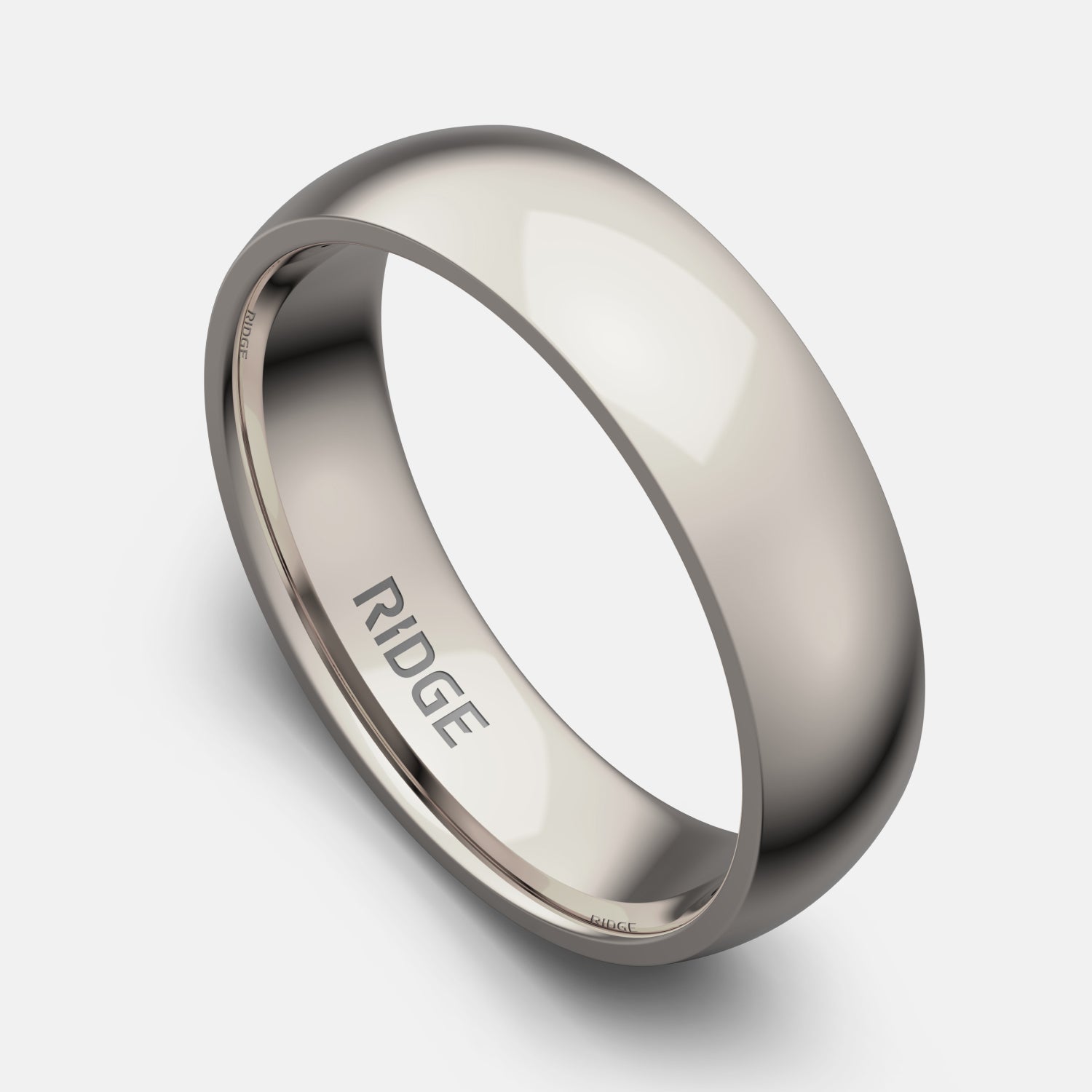 Ridge 8mm Beveled Ring Set - Black Damascus