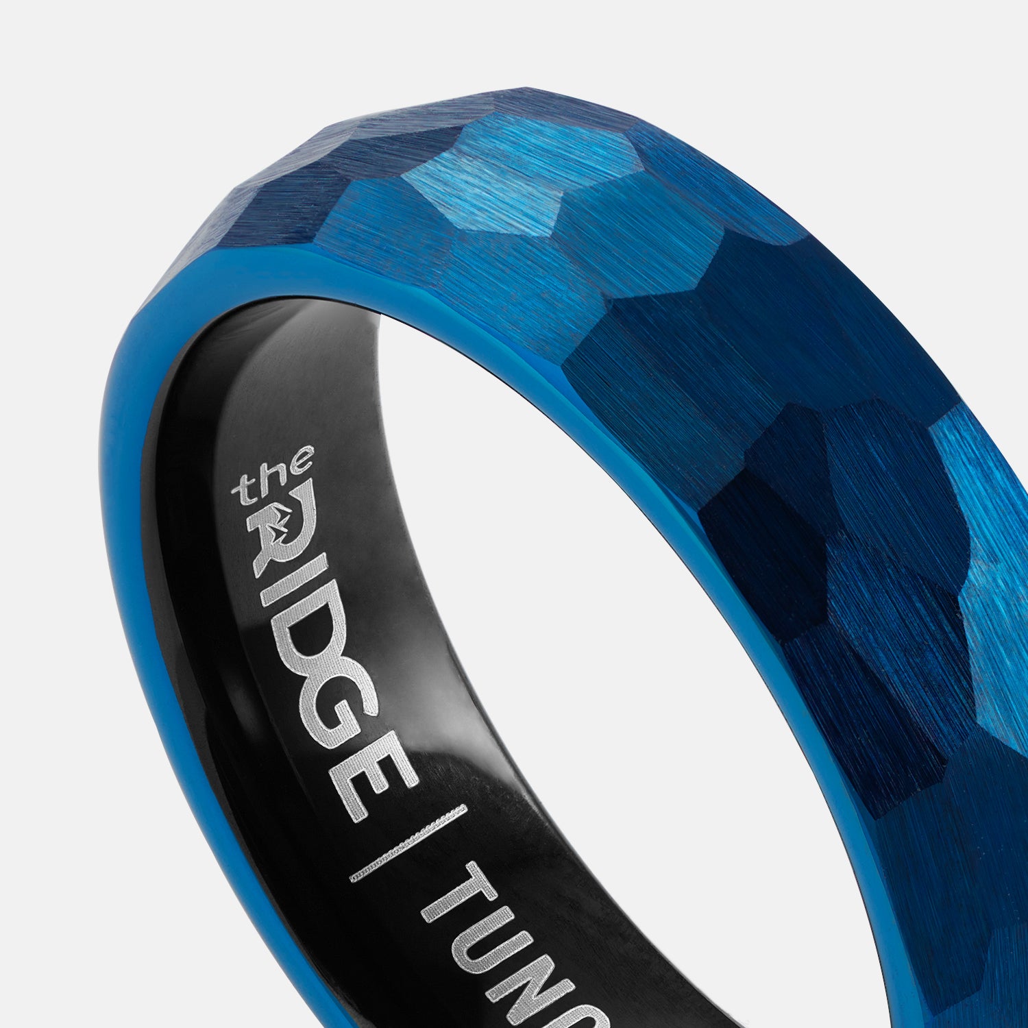 Alpine Navy Men's Tungsten Wedding Band - The Ridge