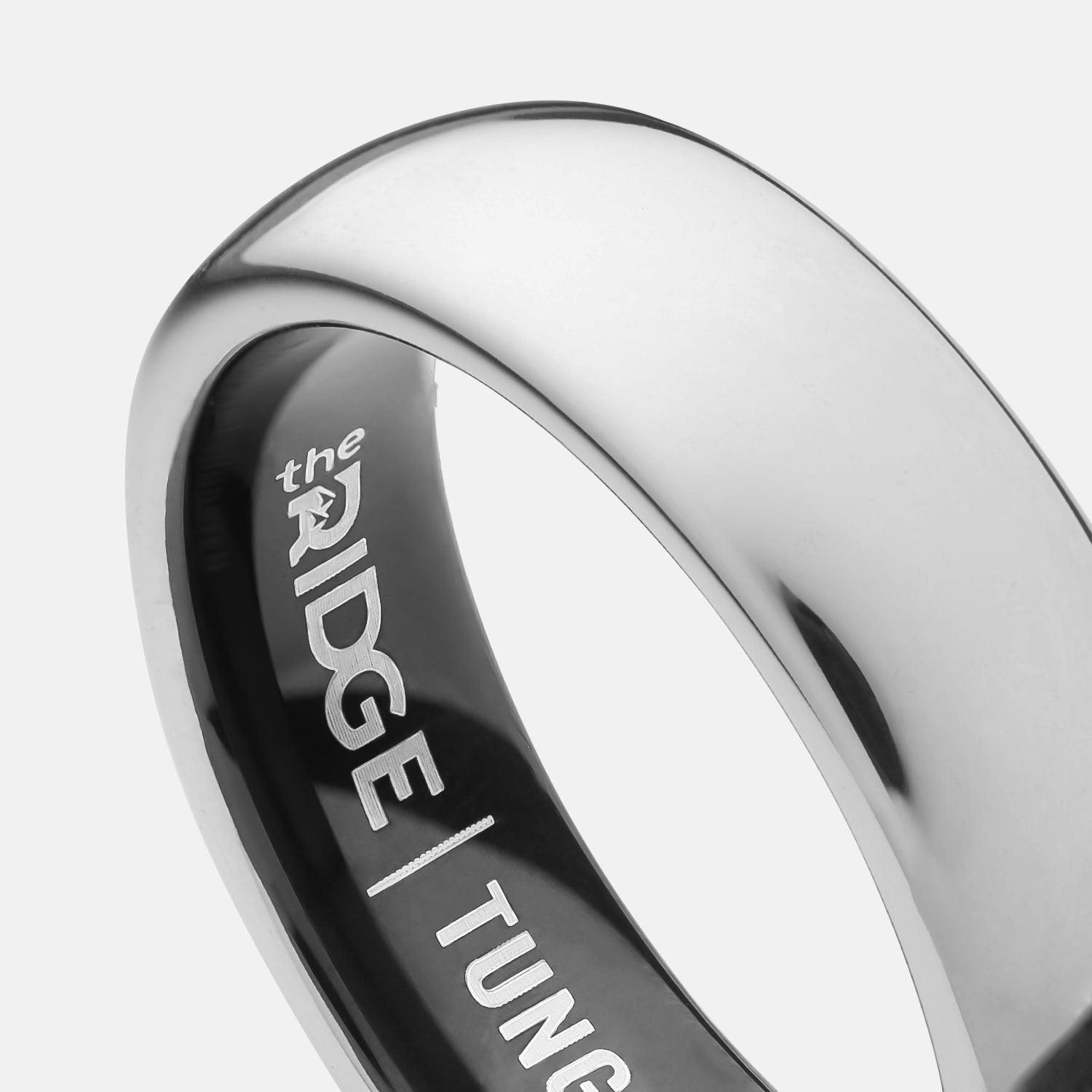Platinum Men's Tungsten Wedding Band - The Ridge