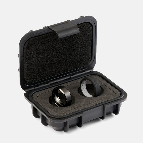 Royal Black Men's Tungsten Wedding Band - The Ridge