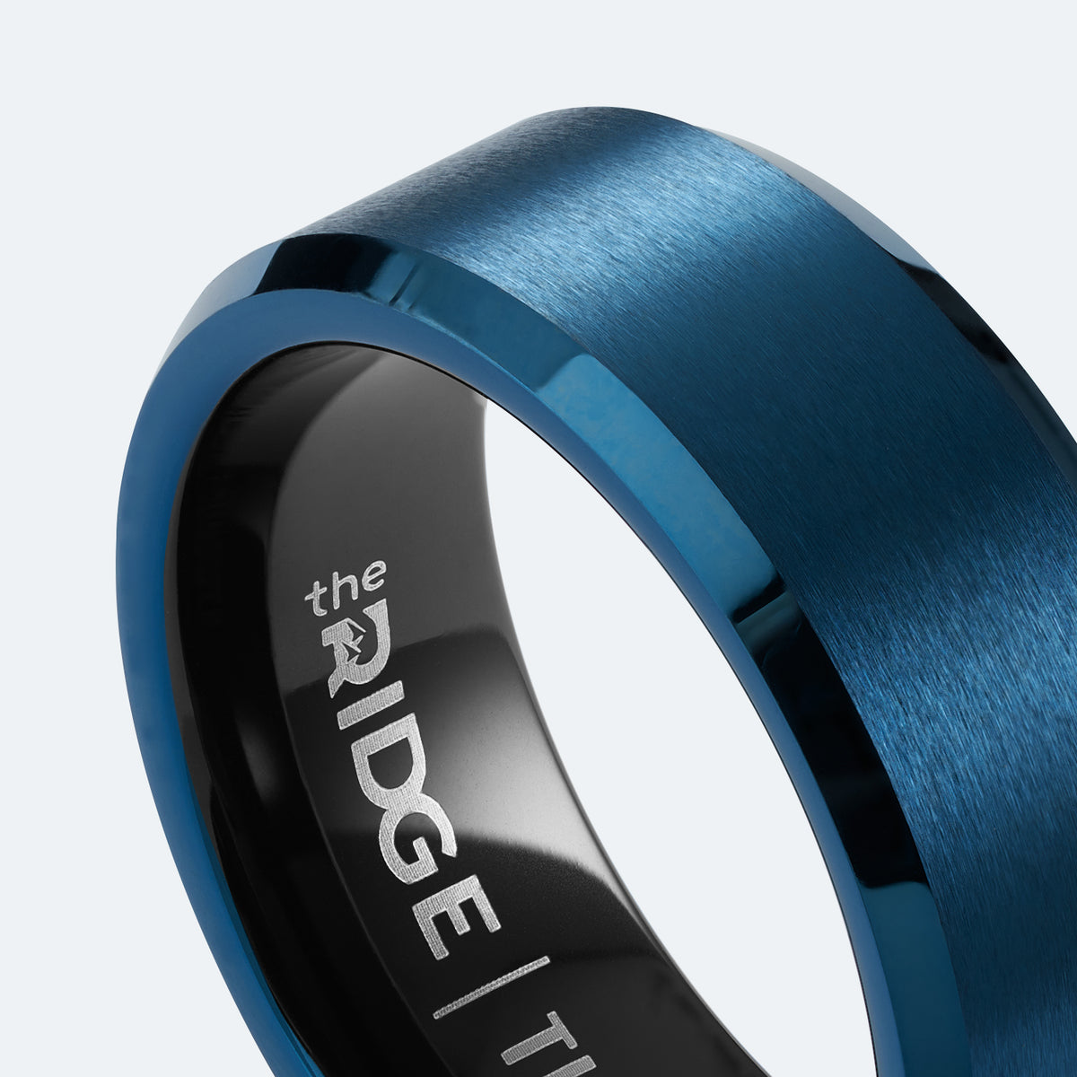 Alpine Navy Men's Tungsten Wedding Band - The Ridge