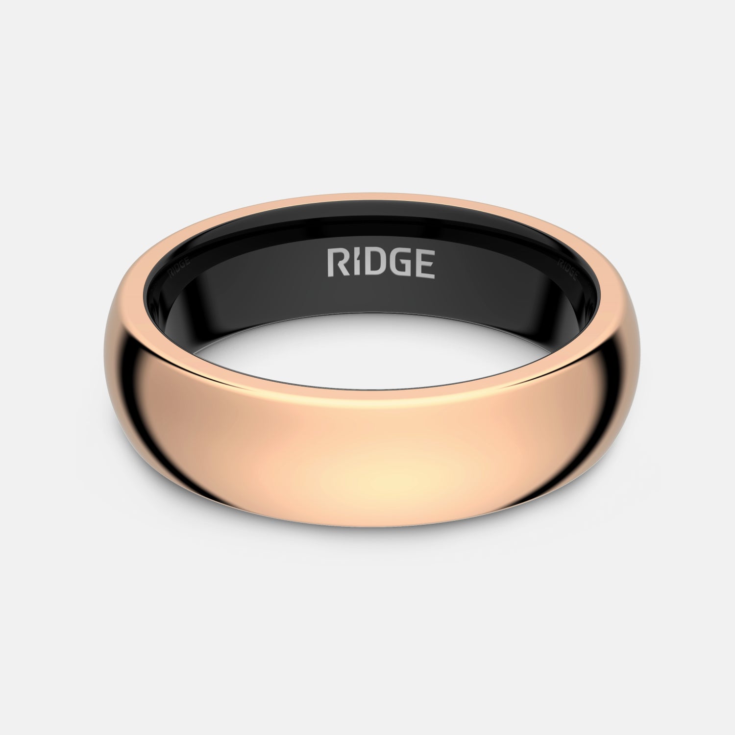 Ridge 6mm Rounded Ring Set - 24K Gold