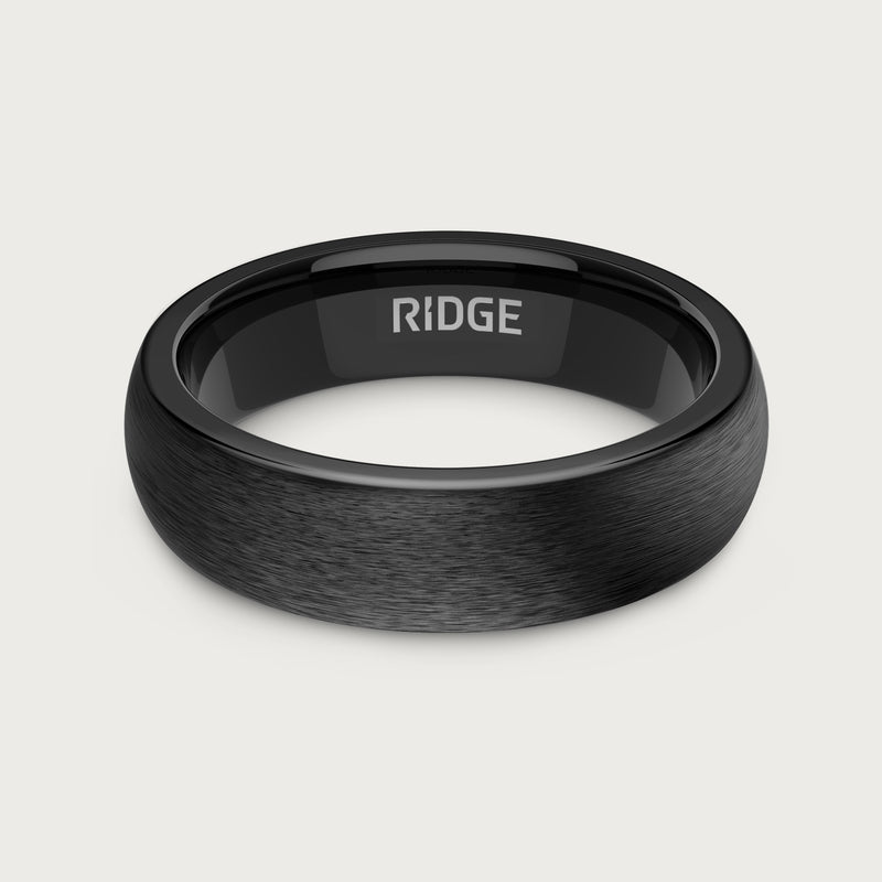 6mm Rounded Ring Set - Royal Black — view 2 of 8