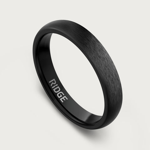 4mm Rounded Ring Set - Royal Black