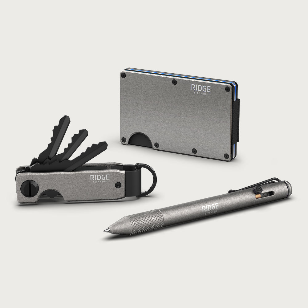 Titanium Stonewash Wallet - Strong & Durable | The Ridge