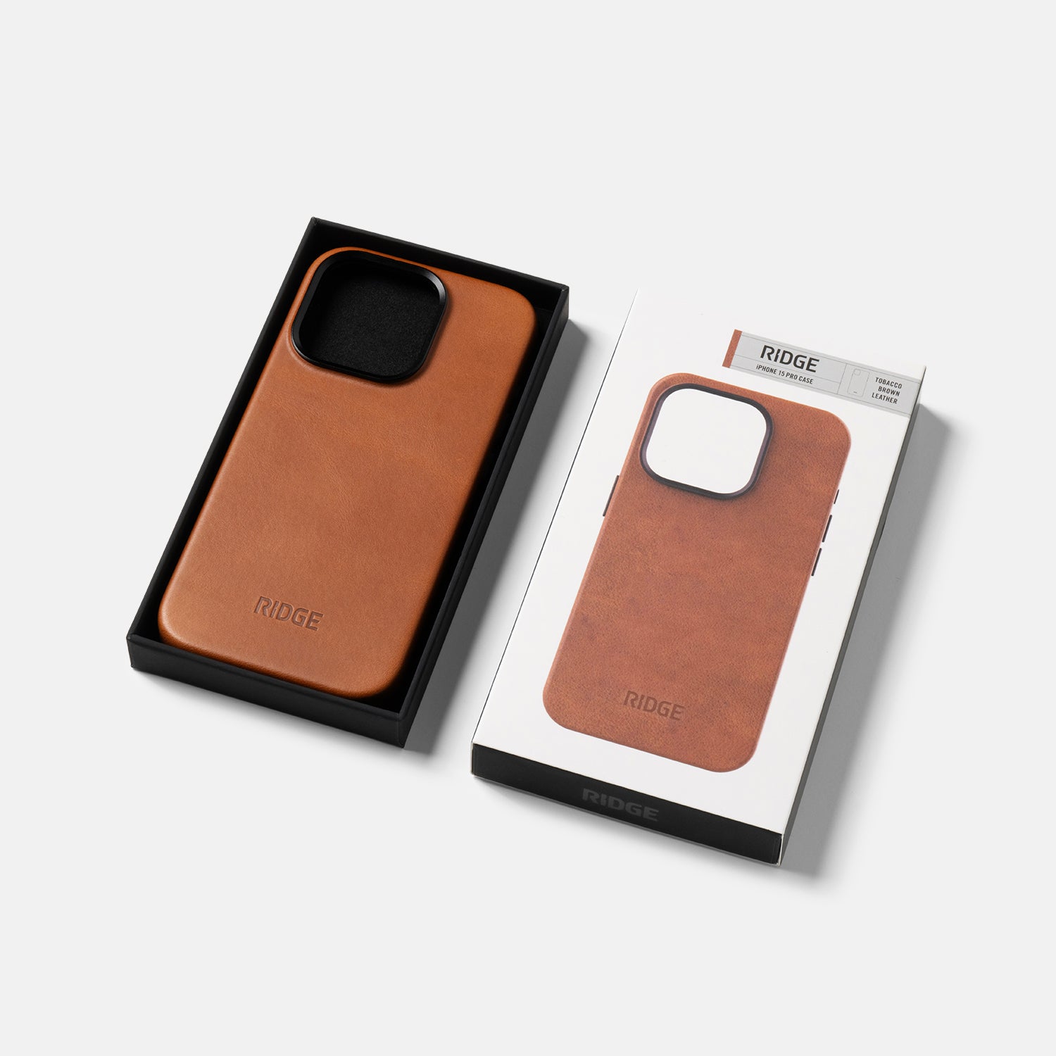 Everyday Phone Case - iPhone 15 Pro - Tobacco Brown Leather