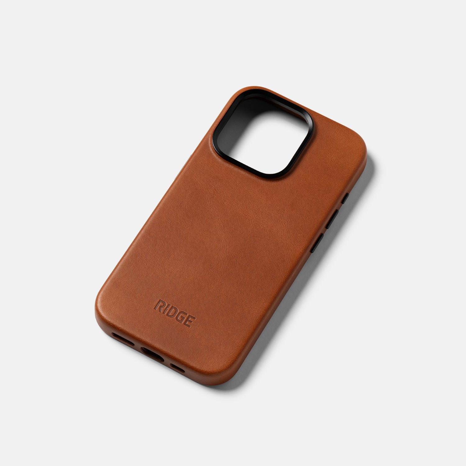 Everyday Phone Case - iPhone 15 Pro - Tobacco Brown Leather