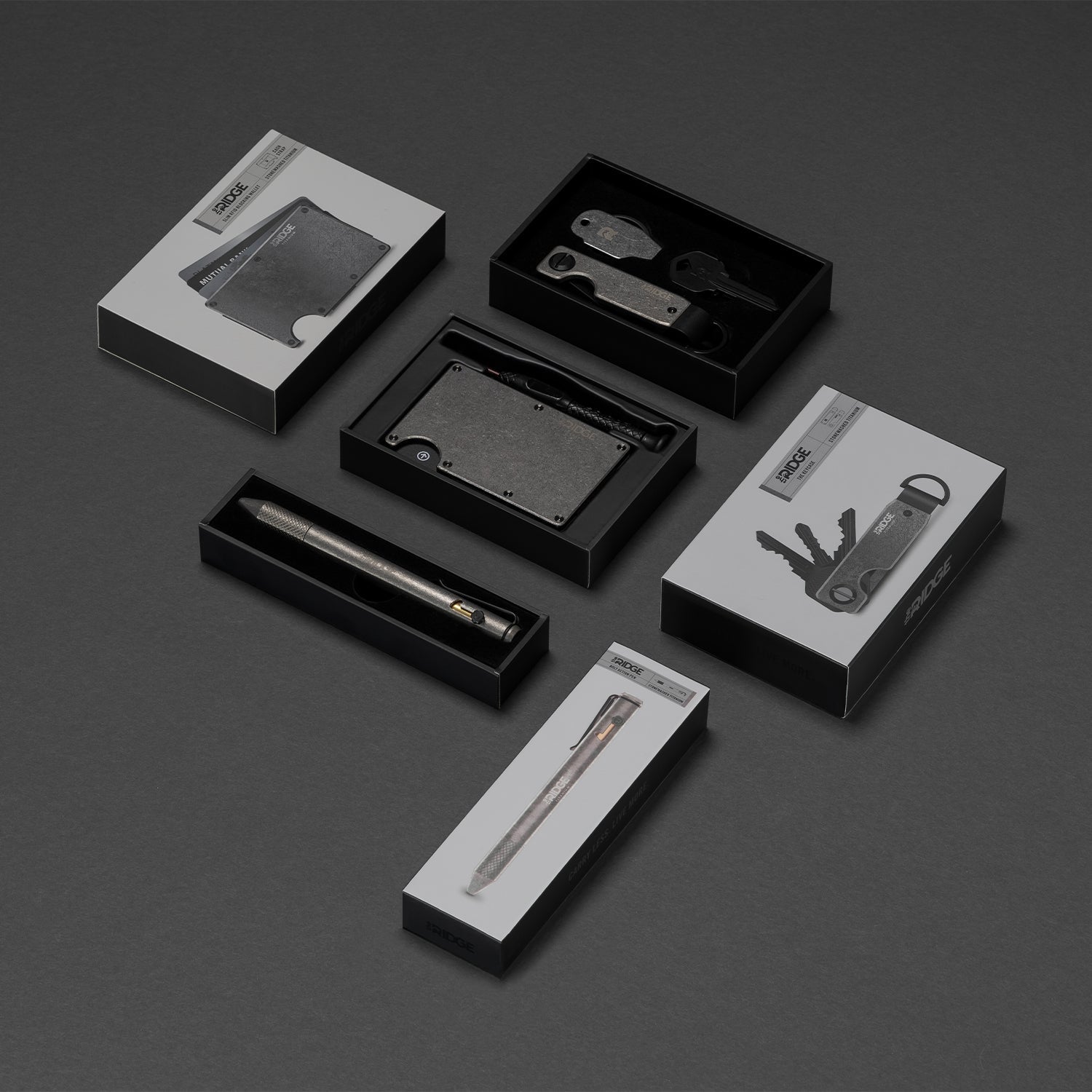 【セット】The Ridge チタン マネークリップ＋コインカ2組 Titanium Stonewash Money Clip | Products | the RIDGE カード