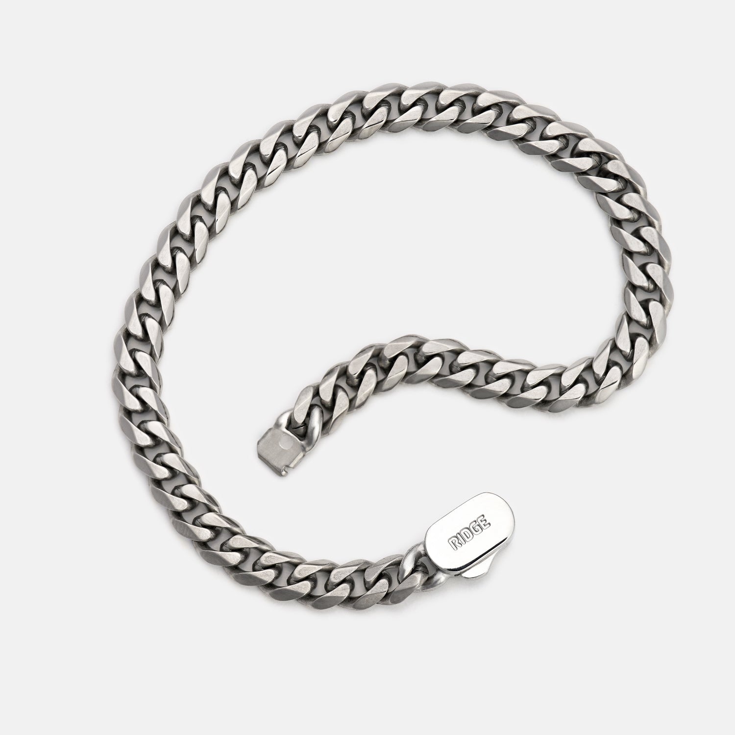 6mm Curb Bracelet - Titanium - Medium – Ridge