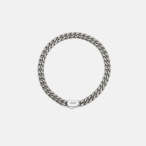 6mm Curb Bracelet - Titanium - Medium