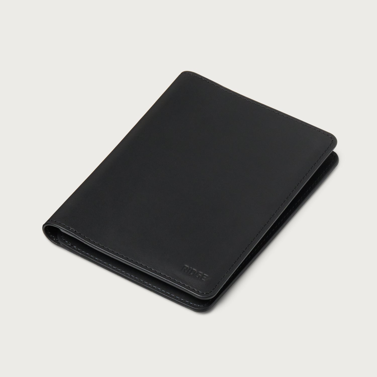 Passport Wallet - Midnight Black Leather | BEYOND THE CAROUSEL – Ridge
