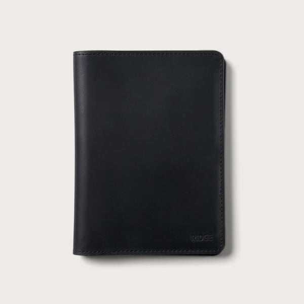 Passport Wallet - Midnight Black Leather | BEYOND THE CAROUSEL – Ridge