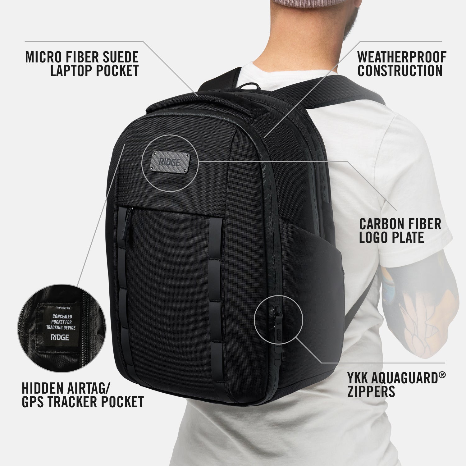 Ridge Commuter Backpack - Royal Black