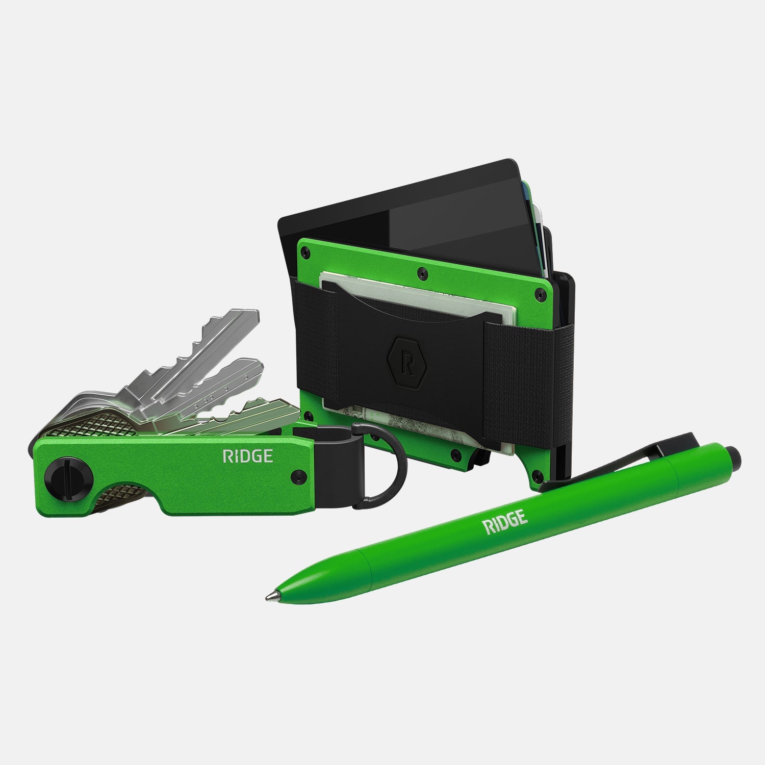 The Ridge Wallet + Keycase + Pen Kit - Voodoo Green