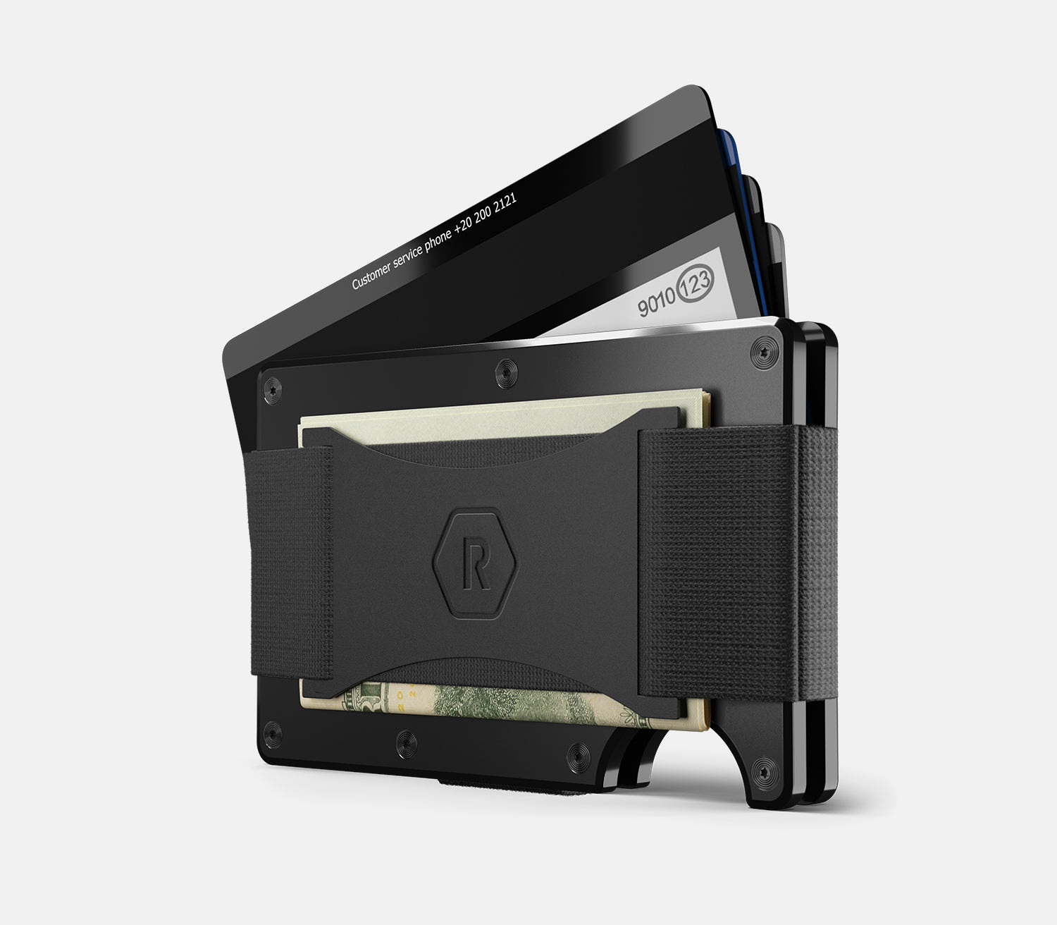 | Strong - The Black Aluminum Wallet Durable Ridge &