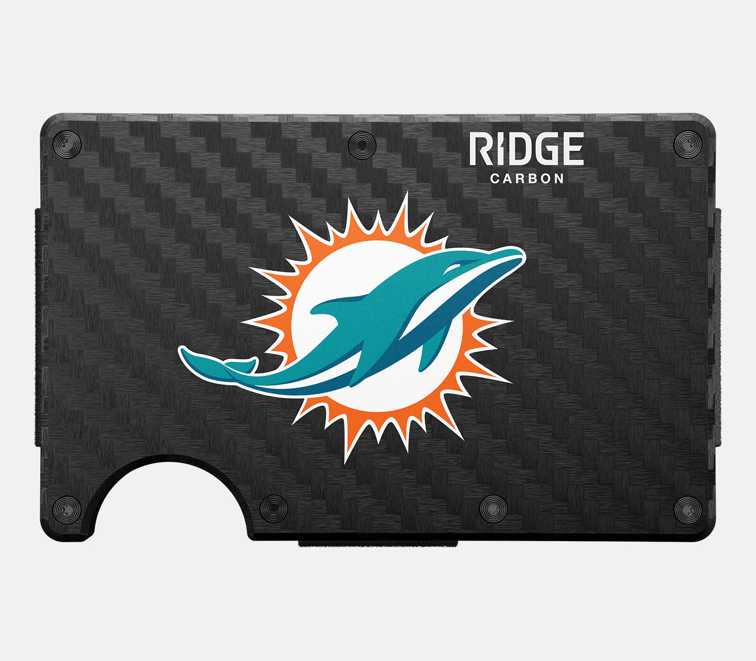 Ridge Wallet - Miami Dolphins - Carbon Fiber 3k