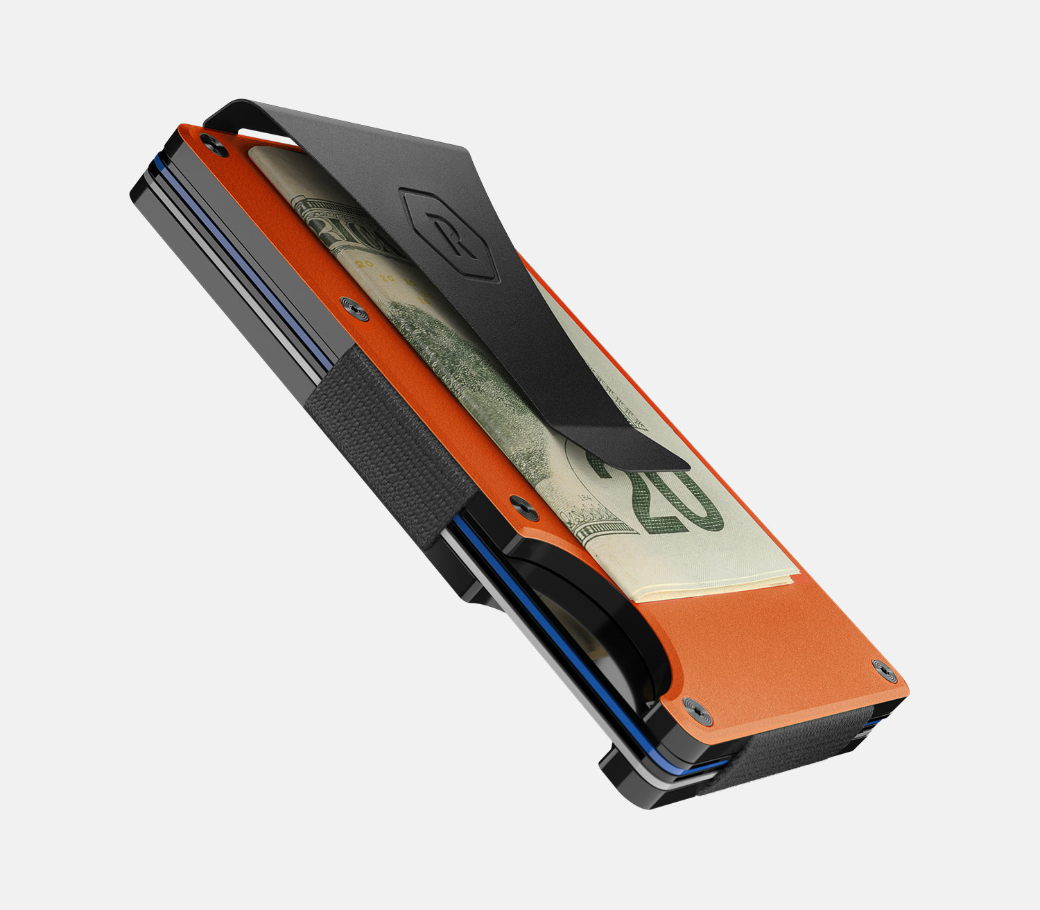 The Ridge Wallet Aluminum: Cash Strap Basecamp Orange AUWAI101301 - Best Buy