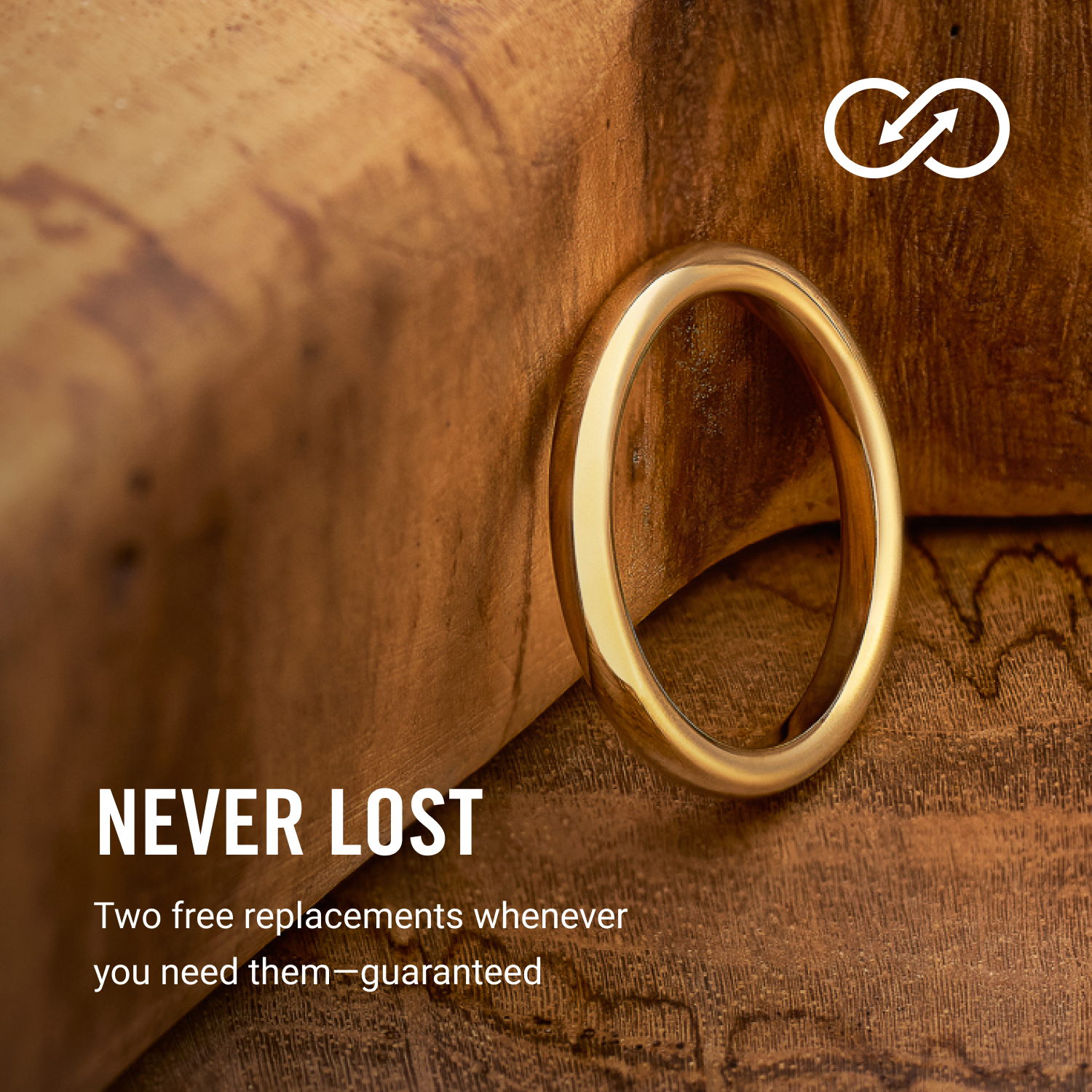 Ridge 2mm Rounded Ring Set - 14K Yellow Gold