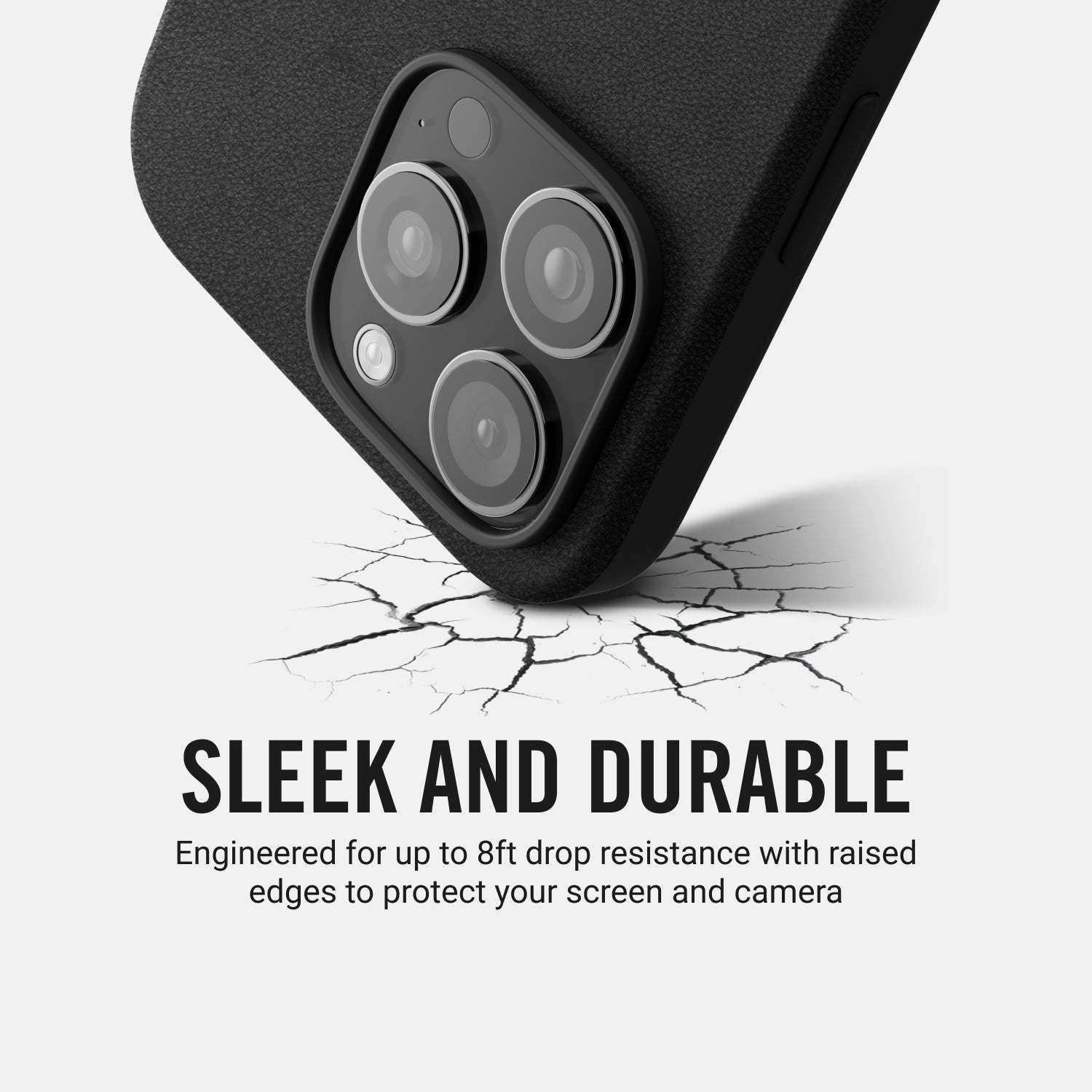 Ridge Phone Case - iPhone 16 Pro Max - Midnight Black Leather