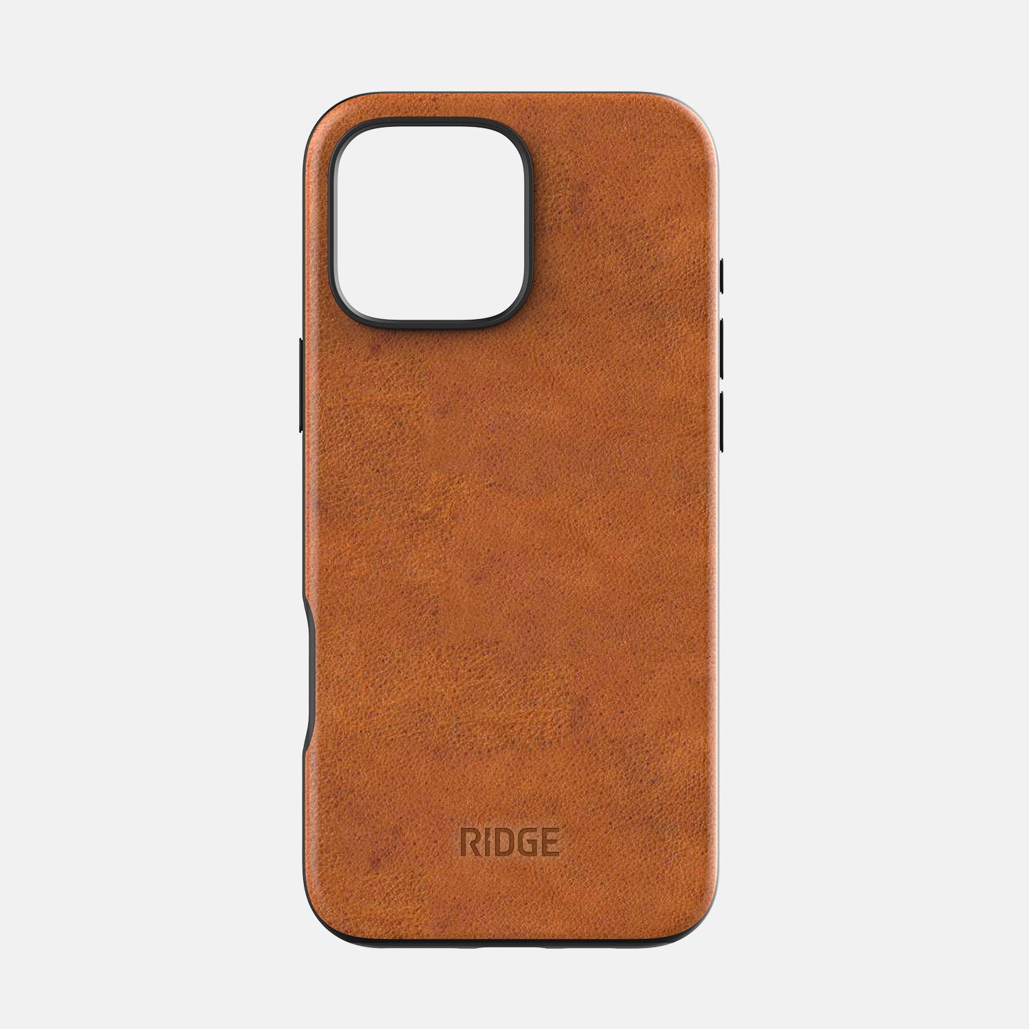 Ridge Phone Case - iPhone 16 Pro Max - Tobacco Brown Leather