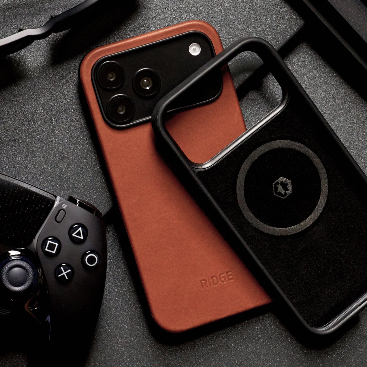 Ridge Phone Case - iPhone 18 Pro Max - Tobacco Brown Leather