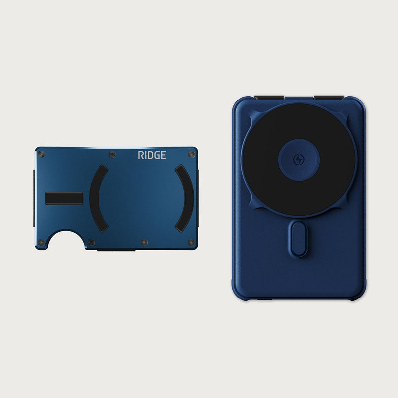 Ridge Wallet for MagSafe + Power Bank - Alpine Navy + Dark Harbor — image 1