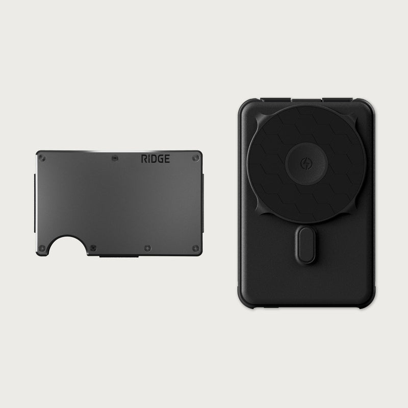 Ridge Wallet + Power Bank - Gunmetal + Matte Black — image 1