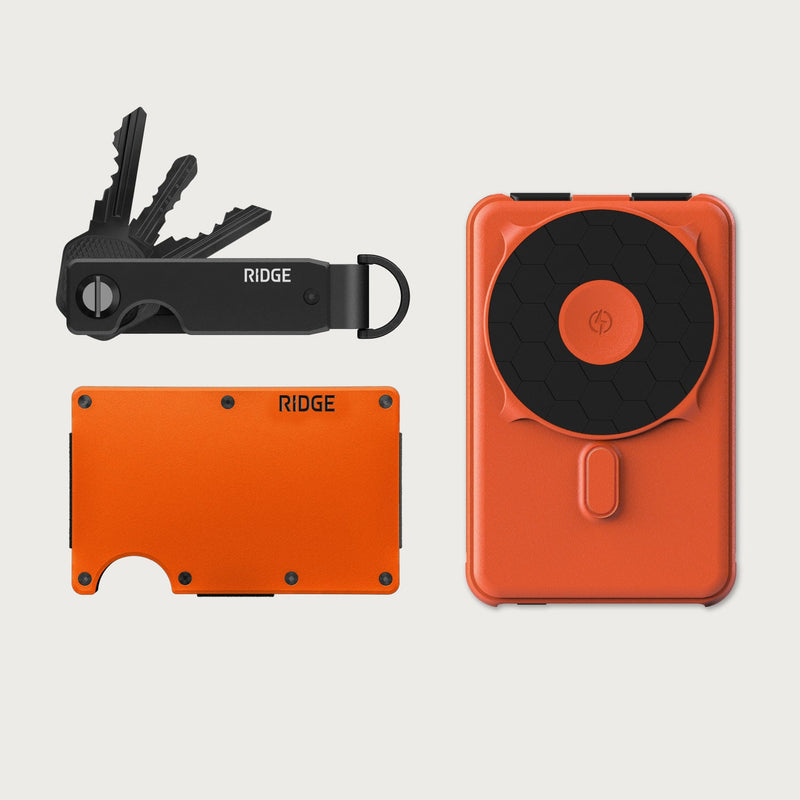 Ridge Wallet + Power Bank + KeyCase - Basecamp Orange — image 1