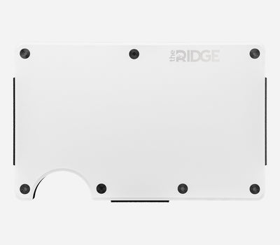Slim Ridge Wallet White — High Grade Aluminum // The Ridge