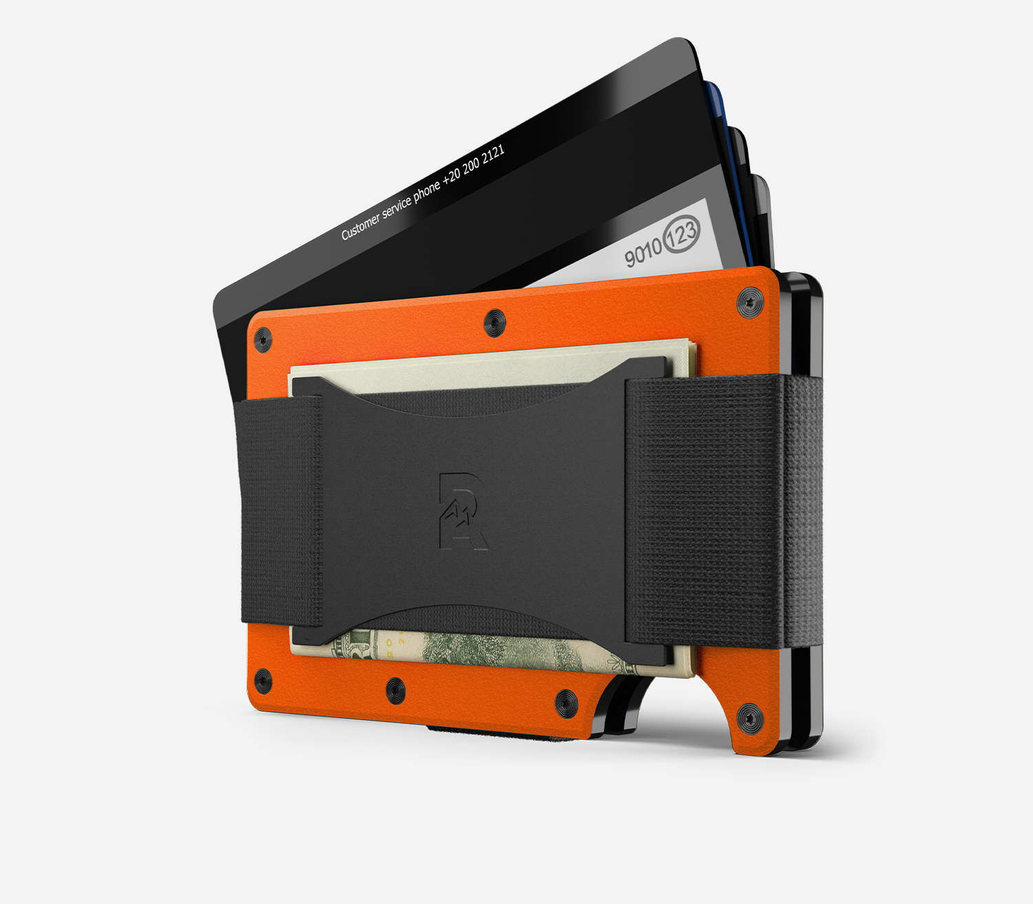 Ridge Wallet | Basecamp Orange Kit | Slim Metal RFID Wallet + Keycase + Coin Tray 