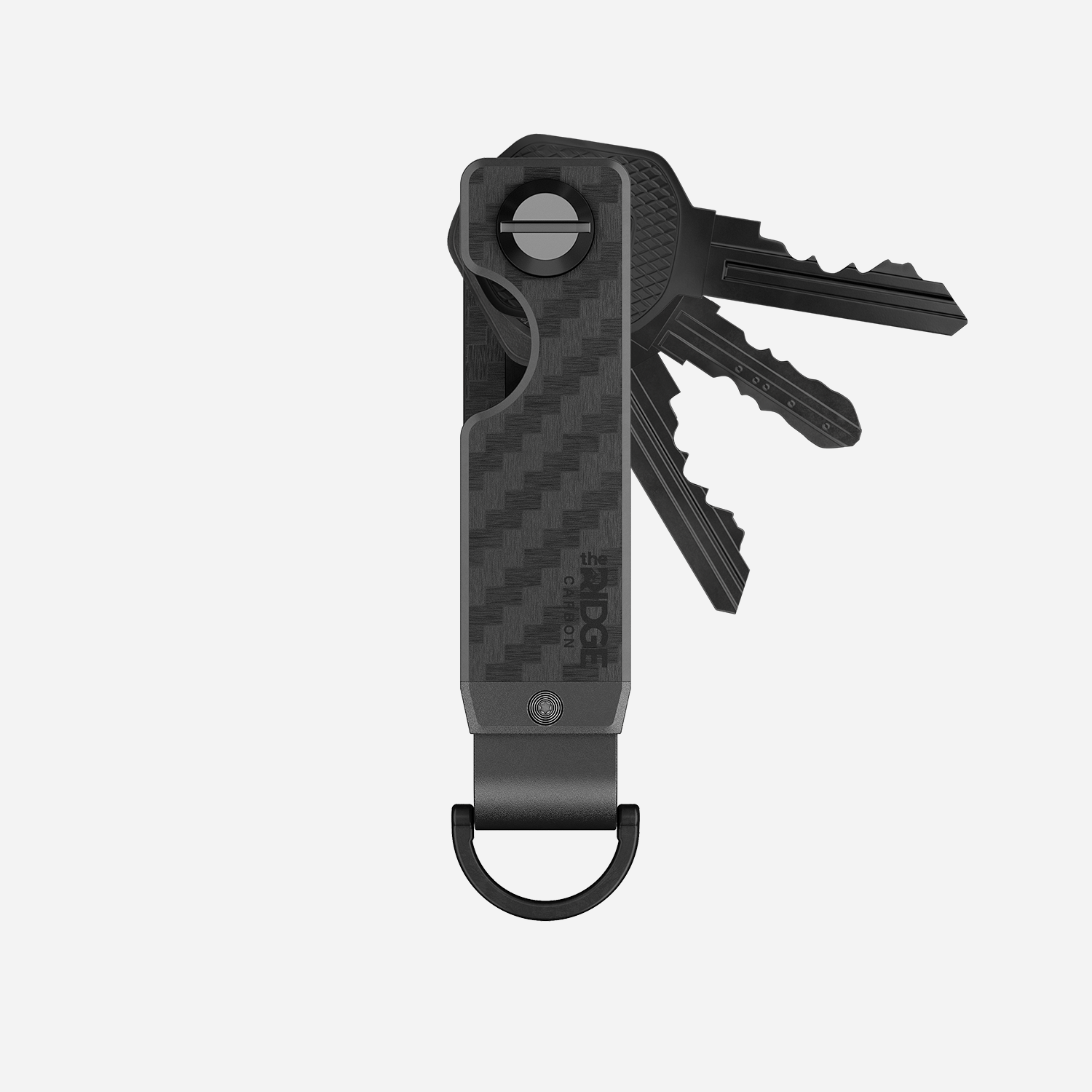 Leather key ring with black carbon fiber inserts kit | Aznom