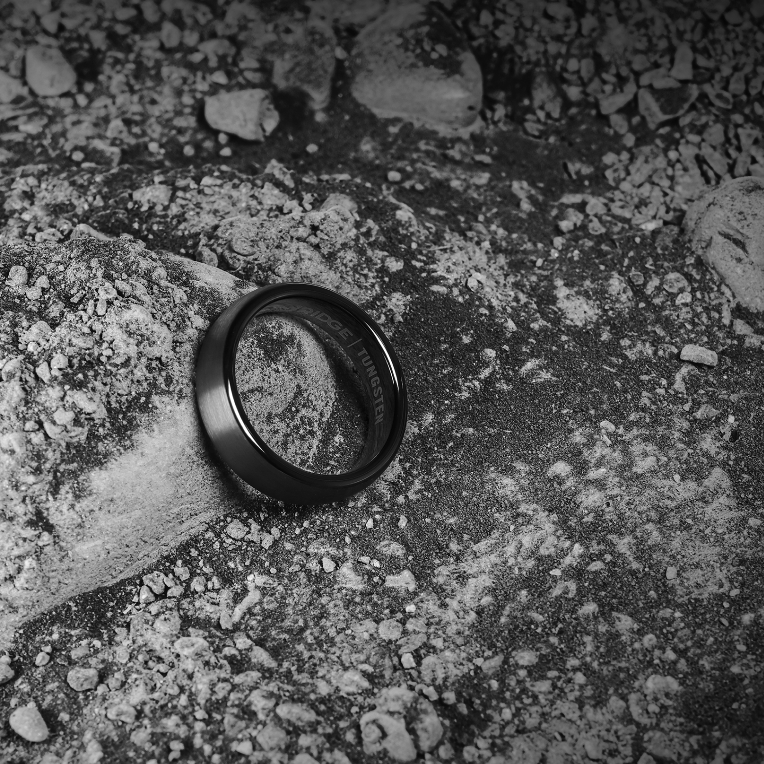 Gunmetal Men s Tungsten Wedding Band The Ridge