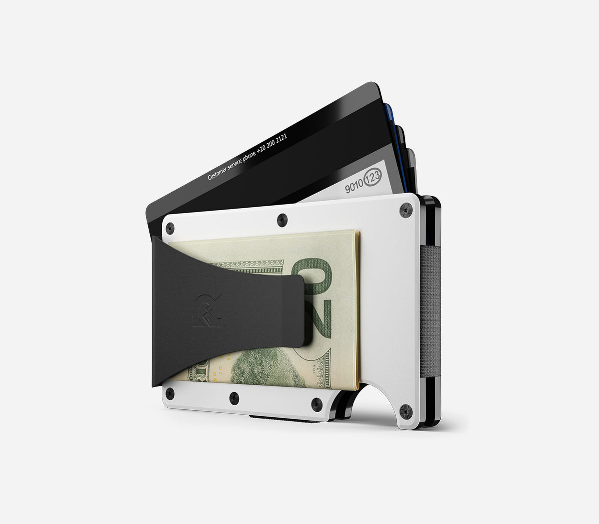 Slim Ridge Wallet White — High Grade Aluminum // The Ridge